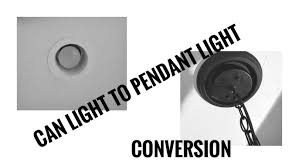 Euamlifiaedleeleccotrnicinaen.ctor of the retrofit kit onto the male connector of the socket adapter. Recessed To Pendant Light Conversion Kit Lowes Youtube