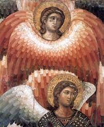 Medieval Frescoes At The Basilica Di Santa Cecilia In Trastevere Angel Art Byzantine Art Renaissance Art