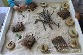 Dinosaur Land In The Sand Table Sand Table Dinosaur Land Dinosaur Activities