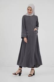 Kaaria Dress Grey Gaya Hijab Model Pakaian Muslim Pakaian Islami