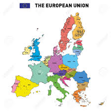Europe map with colored countries country borders and the map shows the european continent with european union member states, new member. Vector Highly Detailed Political Map Of The European Union With Royalty Free Cliparts Vectors And Stock Illustration Image 76111240