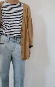 jeans stripes knit fashion women jeans casual