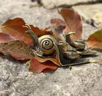 Amazon.com: XYLIBLLA 3Pcs Brass Snail Statue Decor, Retro ...