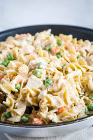Chicken Pot Pie Noodles Are An Easy Peasy Dinner That Kiddos Will Love Made With Chicken Peas Carrots And Pasta It S To Chicken Pot Pot Pie Chicken Pot Pie