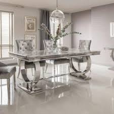 Check spelling or type a new query. Product Information This Bundle Includes Arianna Grey Marble Dining Table 200cm6 X Cheshire R Dining Table Marble Marble Top Dining Table Chrome Dining Table