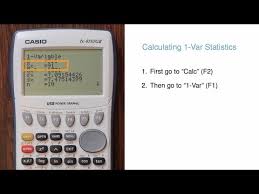1 Variable Statistics And Box Plots On A Casio Fx 9750gii Youtube