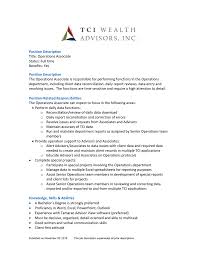 An investment associate applies financial acumen and securities market knowledge to evaluate asset selection strategies and recommends options to a firm's leadership. Title Operations Associate Status Full Time Benefits Yes
