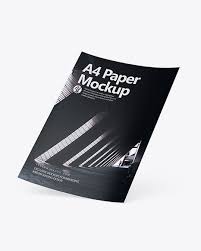 Display your letterhead design, flyer design, official document, resume design, covering letter and receive a photorealistic outcome of your artwork. A4 Paper Mockup In Stationery Mockups On Yellow Images Object Mockups