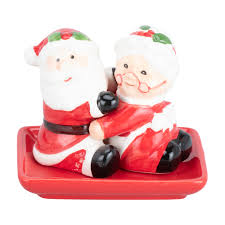 Santa and mrs claus salt and pepper shakers new. Mr And Mrs Santa Salt And Pepper Shakers