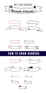 10 Super Easy Hand Lettering Techniques With An Artful Spin Banner Drawing Banner Design Drawing How To Draw Ribbon