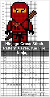 Ninjago Cross Stitch Pattern Free Kai Fire Ninja Red Ninja Lego Movie Perl In 2020 Cross Stitch Patterns Free Stitch Patterns Cross Stitch Patterns