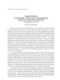 Mari kita jernihkan pemahaman melalui preachers cafe ipm rethinking. Naskah Khotbah