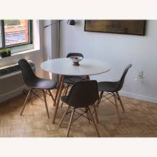 Buy your dining table and chairs on finance today! Wayfair Modern White Small Dining Table Aptdeco