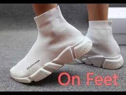 Balenciaga triple s white grey turquoise. Balenciaga Speed Trainer White Hd Review From Flightkicks Cz Youtube