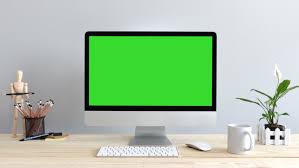 A lot of people play computer games in order to escape dull reality and to fight with horrible monsters or to save the world from hostile aliens. Computer Desktop With Mock Up Green Stock Footage Video 100 Royalty Free 1046473015 Shutterstock