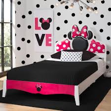 Minnie Mouse Twin Bedroom Set Disney Minnie Mouse Wood Twin Bed In 2020 Minnie Mouse Bedroom Minnie Mouse Bedroom Decor Toddler Room