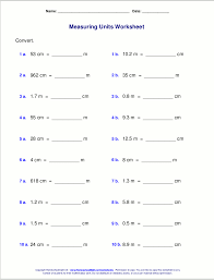 How much are 5 12 meter in centimeters? Metric Measuring Units Worksheets