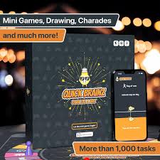 Quick Brainz – Gioco da Tavolo con App (Versione Inglese) – Mini Giochi  Divertenti per Adulti, Bambini e Ragazzi – Gioco Veloce per 3-6 Giocatori –  Perfetto per le Serate in Famiglia :