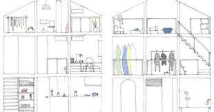 house with empty lot 住宅 スケッチ