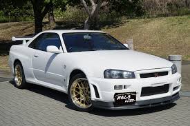 SKYLINE GT-R 〈R34-白〉2  Sports car open car specialized for rental cars  OMOSHIRO RENT-A-CAR