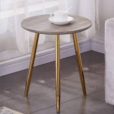 Marble is a product of nature and no two pieces are exactly alike, it is prone to variations in color. Goldfan Retro Wood Side End Table For Sofa Small Round Morden Coffee Table With Gold Metal Legs For Living Room Oak Buy Online In Bahamas At Bahamas Desertcart Com Productid 164322111
