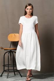 White Dress Linen Dress For Women Linen Maxi Dress With Etsy White Dresses For Women Linen Maxi Dress White Linen Dresses