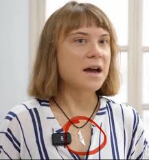 She is wearing a palesti/nian locket 🇵🇸🤝🇸🇪 #GretaThunberg