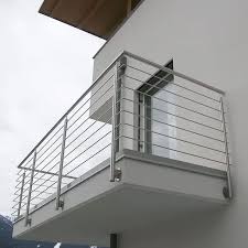 Stainless steel columns railing/stainless steel railings terrace/glass railing elevating. Balcony With Bars Inox Design Stainless Steel