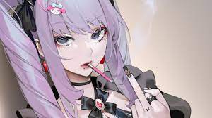 Collection by yuria janes • last updated 3 hours ago. Anime Girl Smoking Purple Hair Hd 4k Wallpaper 8 2946