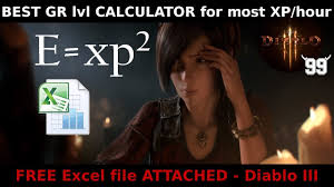 Diablo 3 Gr Calculator Excel Max Xp Hour Patch 2 6 1