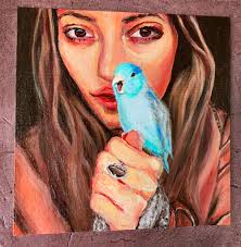 Just finished a commission painting for a lovely lady and her birdie  soulmate