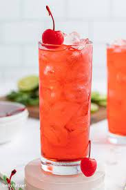 Like the original it's sweet and colored with grenadine, unlike the original it has a healthy shot of booze in it. Classic Shirley Temple Drink Belly Full