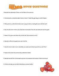 Do you know the secrets of sewing? Finding Nemo Questions Worksheets Teaching Resources Tpt