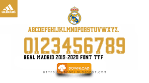 Best of new 19 20 kit fonts arsenal barcelona real. Real Madrid Font 2020 Free Download