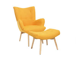 Relaxsessel dienen nicht nur der gesundheit, sondern. Design Sessel Skandinavisch Und Fussablage Gelb Und Helles Holz Bristol Miliboo