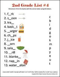 2nd Grade Spelling Words Lists Games Worksheets And Activities