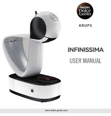 Realmente la dolce gusto jovia no representa muchas mejoras respecto a los anteriores modelos. Dolce Gusto Krups Infinissima User Manual Pdf Download Manualslib
