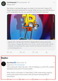 He then tweeted a comic strip thread of a couple discussing how they're. Bitcoin Surge On Musk Tweet
