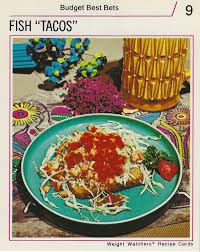 9 these super tasty tacos make a terrific dinner. Fish Tacos Vintage Recipe Cards