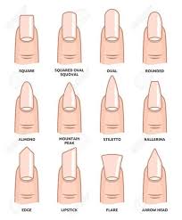 Nail Shape Chart Acrylic Nail Shapes Nail Designs Gel Nails