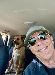 My Sideman turns 6 today, Buddy has been my life savior waking me up in the  woods when I was dying deep in Sepsis, he will drive with me everywhere I  go,