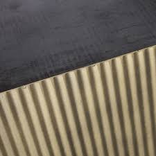 Coffee, console, sofa & end tables. Black And Brass Corrugated Metal Coffee Table Rockefeller Maisons Du Monde