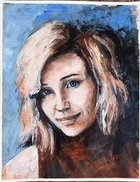 When a friend saw my portrait of my daughter with bare skin and freckles,  she commissioned a painting of herself and her daughter in a similar style.  Here it is, painted in