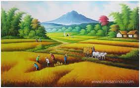 Dengan cara itu, sawah dapat ditanami padi yang membutuhkan banyak air. Pemandangan Sawah Padi Pada Waktu Senja