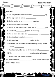 Edwayz Ourbody Class5 Body Our Body Worksheets Free