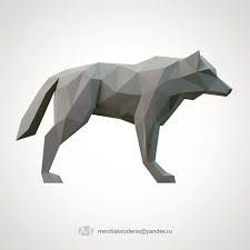 Painted by a great artist and. Lowpoly Wolf 3d Print Model Low Poly Art Wolf Sculpture 3d Printing