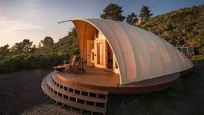 They Now Make Tiny Houses That Pitch Like Tents Tent Glamping Luxury Glamping Tent Design