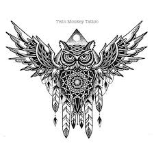 Black And White Owl Chest Tattoo Pin By Pitzz Brightside On Tattoo S Mandala Tattoo Design Geometric Owl Tattoo Owl Tattoo Chest