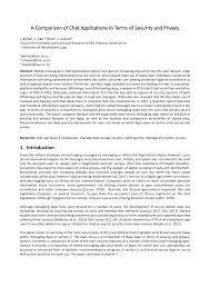 Threema is another secure messaging app that aims to keep your data out of the hands of corporations and governments. Pdf A Comparison Of Chat Applications In Terms Of Security And Privacy
