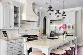 Ave home founder lisa rickert chose a bright white kitchen design scheme for her new orleans home. Gray French Kitchen Design French Kitchen